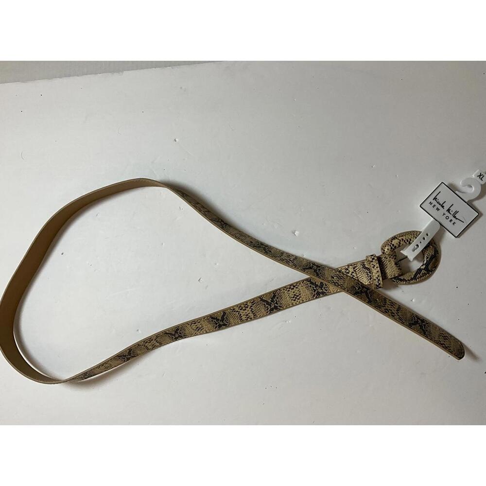 Nicole Miller New York Faux Leather Snake Print Belt